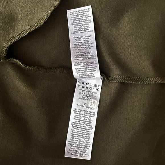 New! High-Waisted Paperbag Mini Safari color Skirt, Size M - Picture 14 of 16